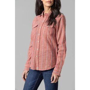 Kimes Ranch Women's Long Sleeve Ingram Stripe Snap Western Shirt - Red